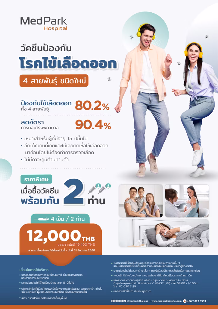 Dengue Fever Vaccine Package: 1 Dose, Covers 4 Strains - แพ็กเกจวัคซีนป้องกันไข้เลือดออก 2 เข็ม ป้องกันครบ 4 สายพันธุ์ 1