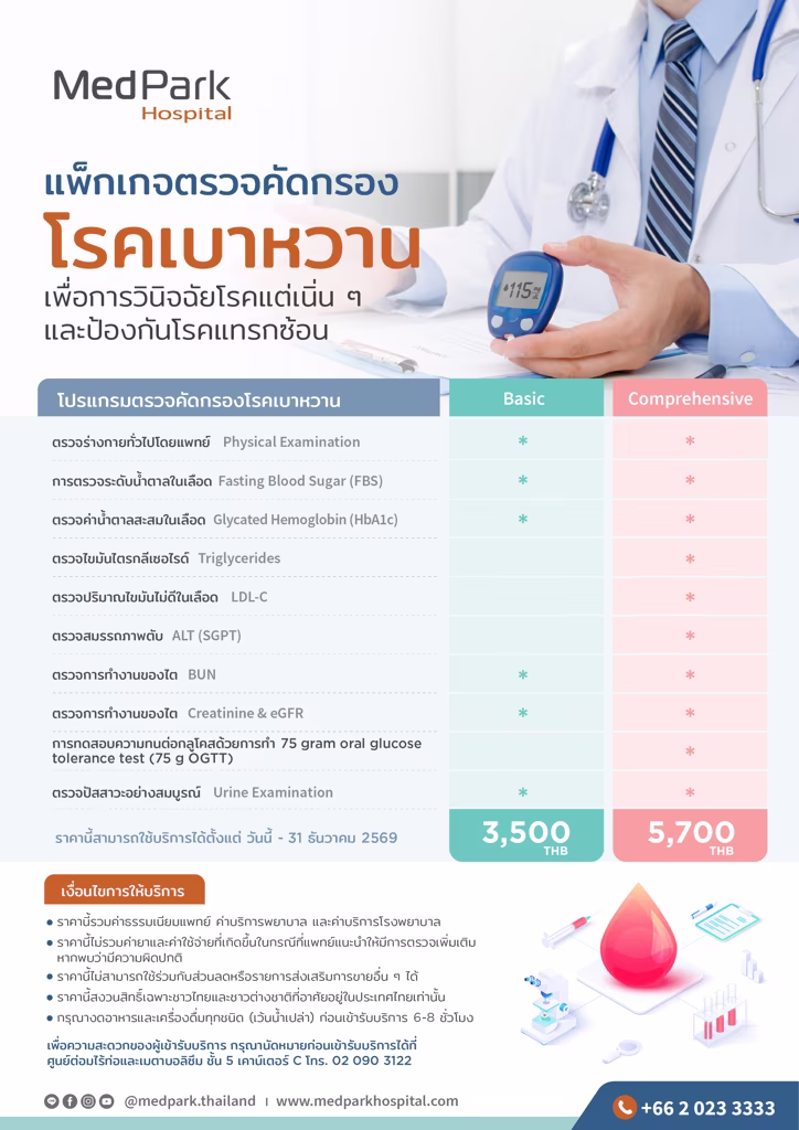 แพ็กเกจตรวจคัดกรองเบาหวาน-Diabetes screening packages 2