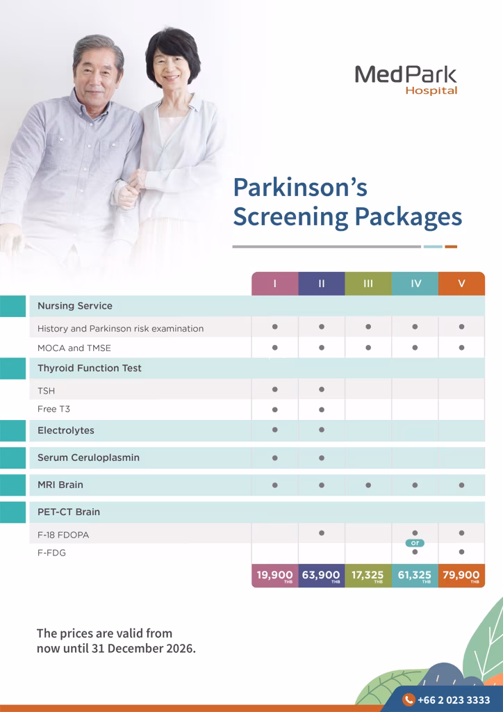 แพ็กเกจตรวจคัดกรองโรคพาร์กินสัน-Parkinson screening packages 4