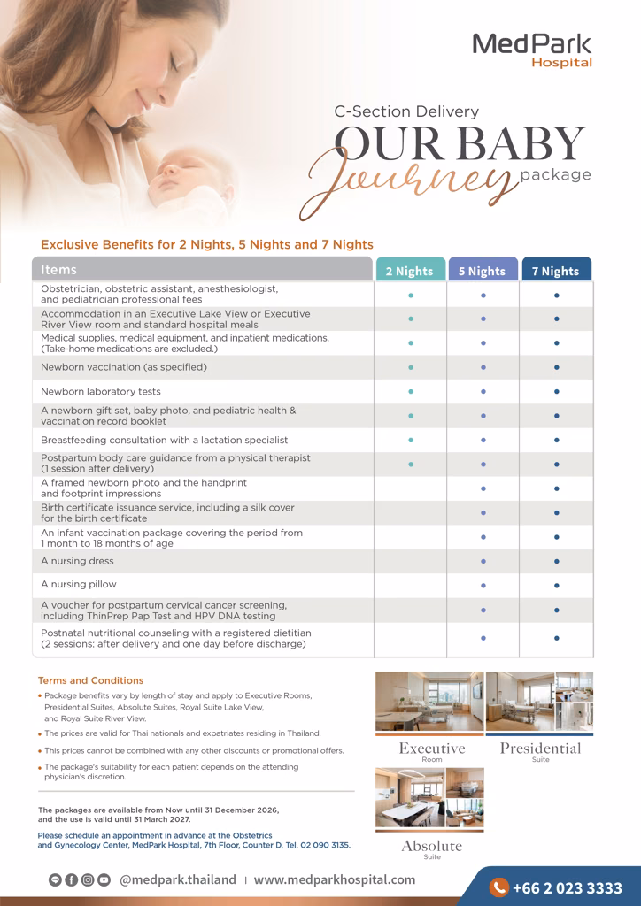 Cesarean Delivery Package (8 Days 7 Nights) - แพ็กเกจผ่าตัดคลอด (8 วัน 7 คืน) 10