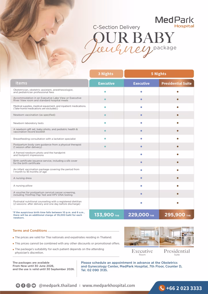 Delivery Package - แพ็กเกจคลอดบุตร MedPark Hospital 15