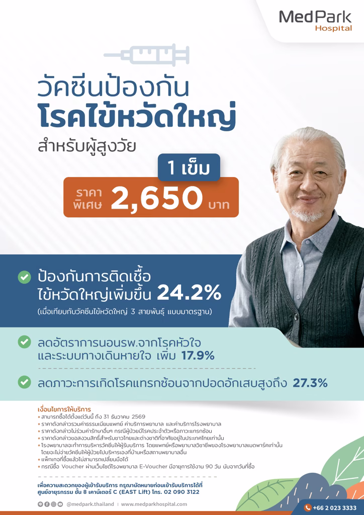 แพ็กเกจวัคซีนป้องกันไข้หวัดใหญ่ (ผู้สูงอายุ) - Influenza vaccine package (Seniors) 4