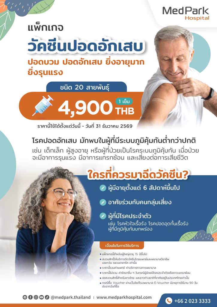 Pneumonia Vaccine Package: Protects 20 Strains - แพ็กเกจวัคซีนปอดอักเสบ 1 เข็ม ป้องกัน 20 สายพันธุ์ 5