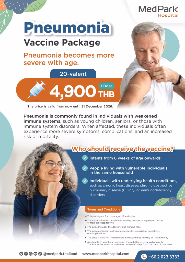 Pneumonia Vaccine Package: Protects 20 Strains - แพ็กเกจวัคซีนปอดอักเสบ 1 เข็ม ป้องกัน 20 สายพันธุ์ 4