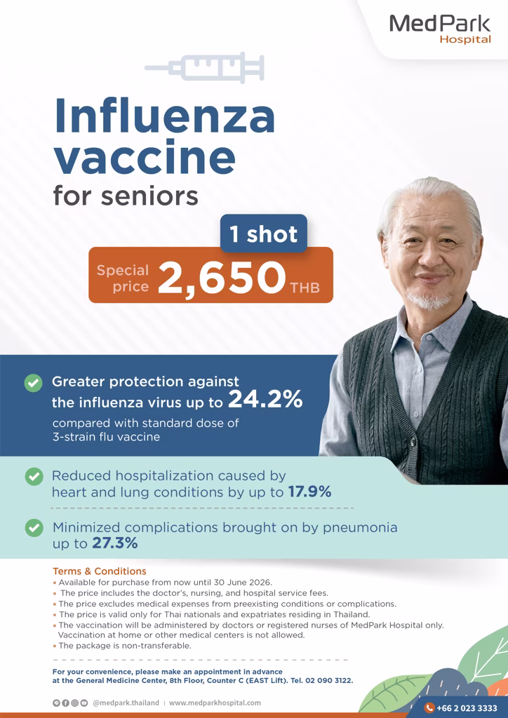 แพ็กเกจวัคซีนป้องกันไข้หวัดใหญ่ (ผู้สูงอายุ) - Influenza vaccine package (Seniors) 4