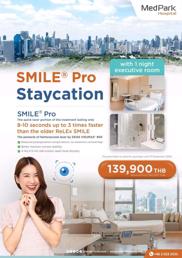 SMILE Pro Vision Correction Package - แพ็กเกจรักษาภาวะสายตาผิดปกติด้วย SMILE Pro 8