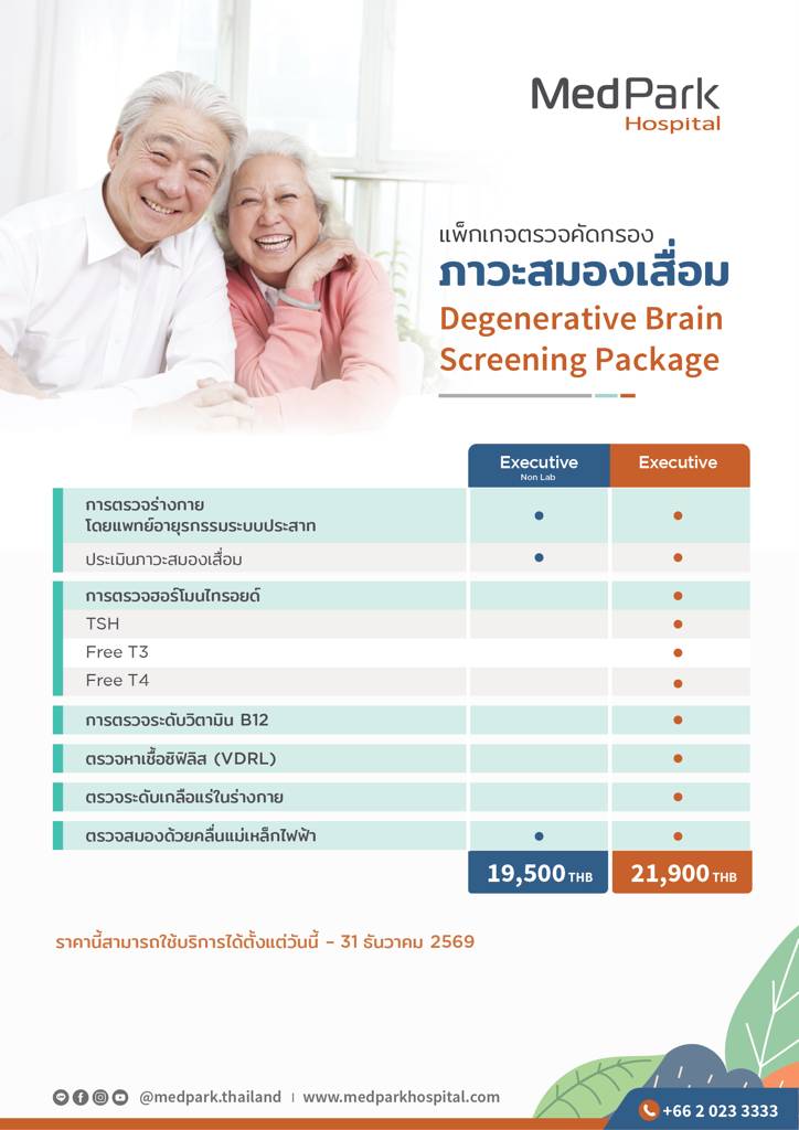 แพ็กเกจตรวจคัดกรองภาวะสมองเสื่อม-Dementia screening package 2